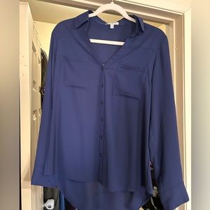 5 for $35 .EXPRESS Portofino Button Down- Slim Fit. Navy. Size M